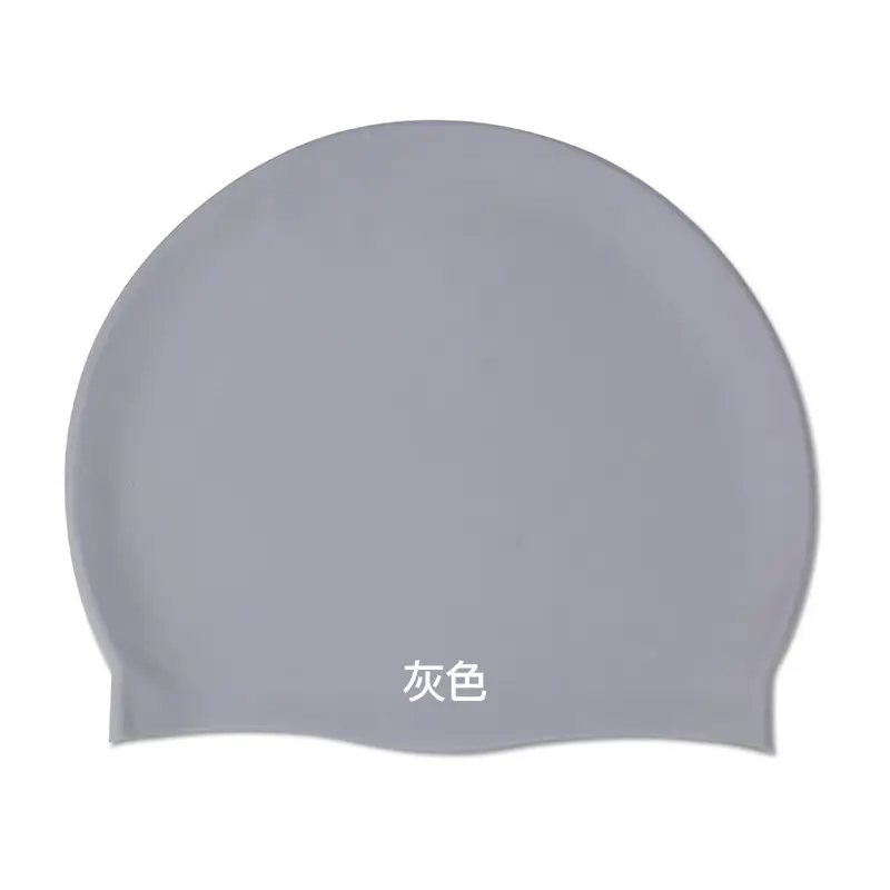2026 Silicone Swimming Cap Wholesale Solid Color Waterproof Swimming Cap Large Size Non-Tightening Swimming Cap Adult Swimming Equipment