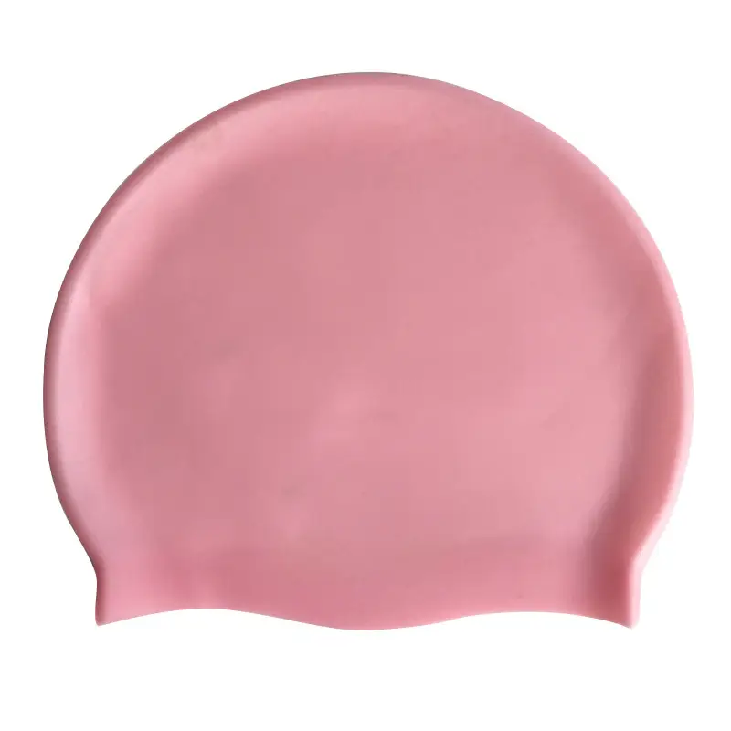 2026 Silicone Swimming Cap Wholesale Solid Color Waterproof Swimming Cap Large Size Non-Tightening Swimming Cap Adult Swimming Equipment