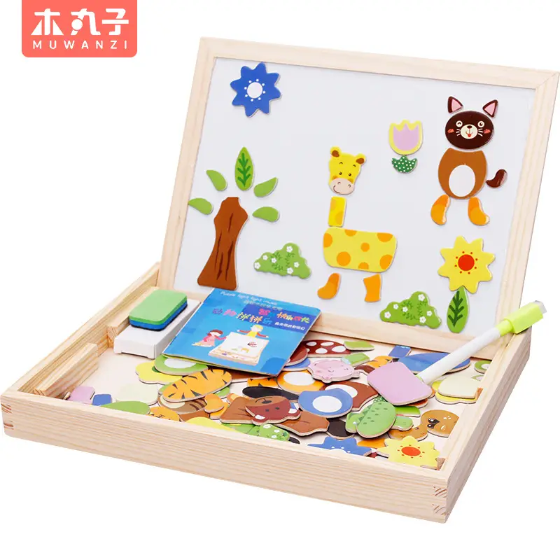 Magnetic Wooden Animal Puzzle Board for Kids - Image 5