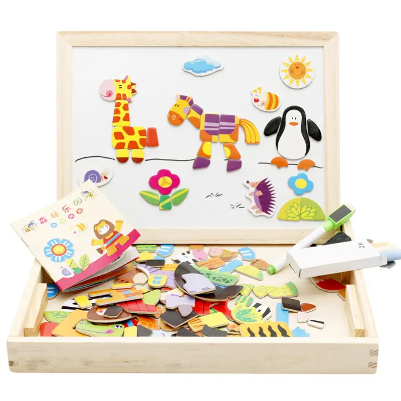 Magnetic Wooden Animal Puzzle Board for Kids - Image 7
