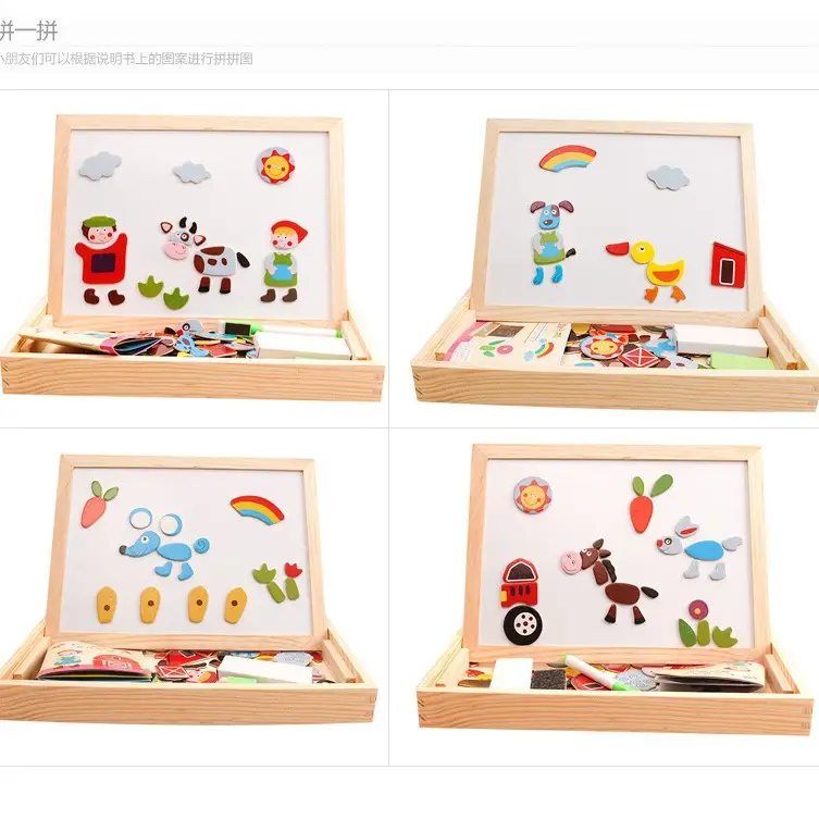 Magnetic Wooden Animal Puzzle Board for Kids - Image 8
