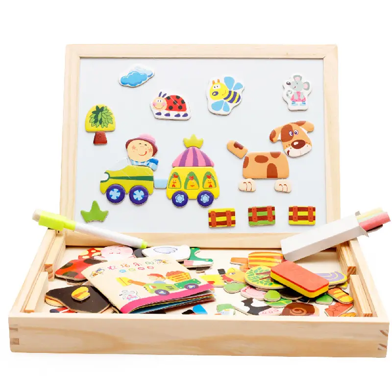 Magnetic Wooden Animal Puzzle Board for Kids - Image 2