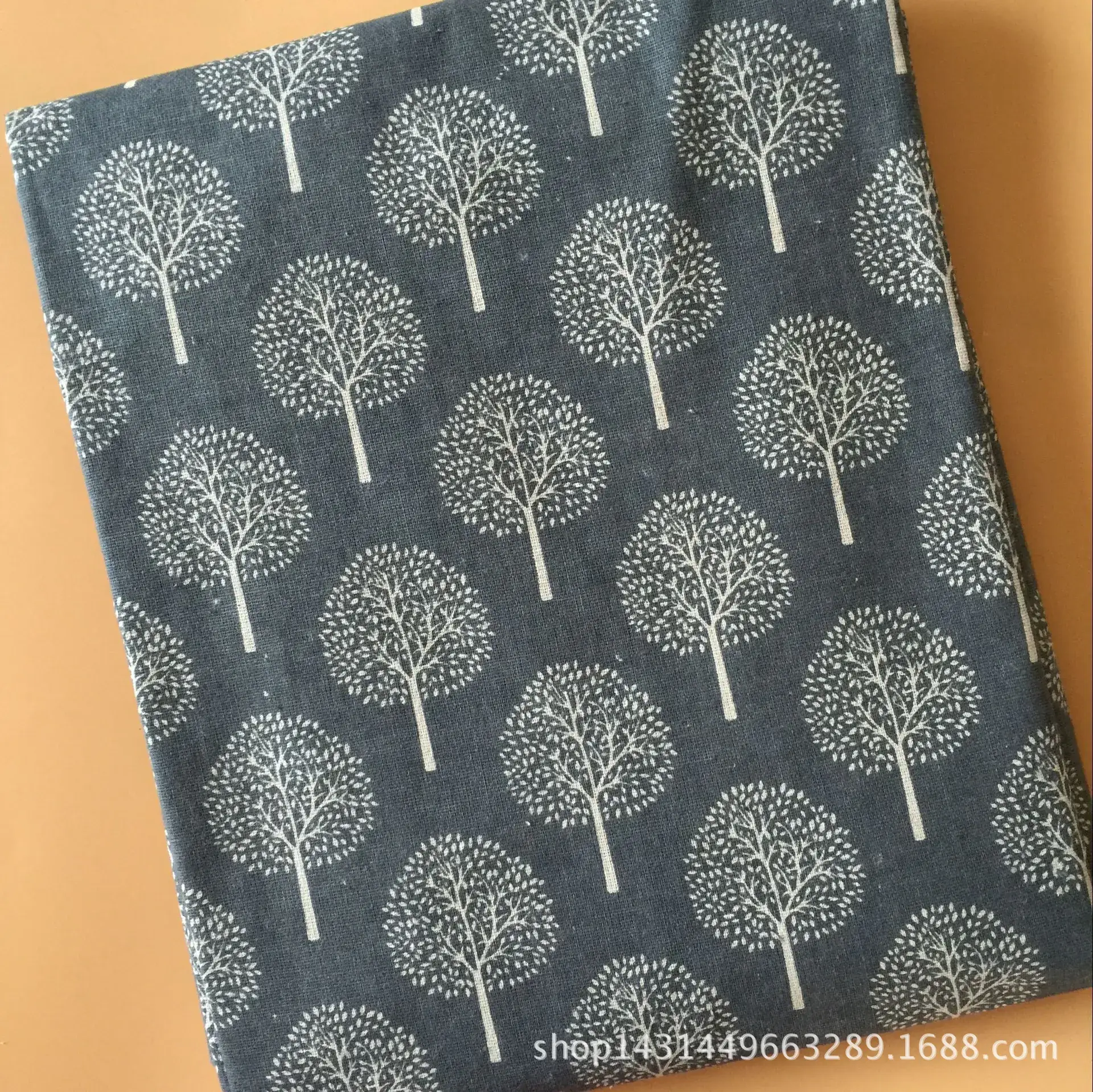 Linen Cloth with Fortune Tree Print for Craft Lining - Image 2