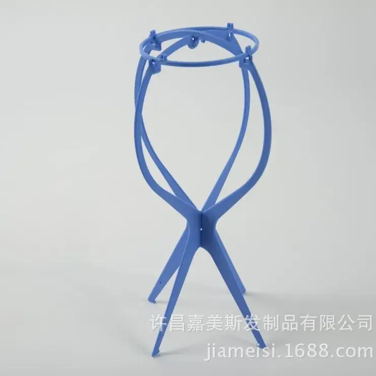 Pink Folding Hair Wig Stand for Hair Styling