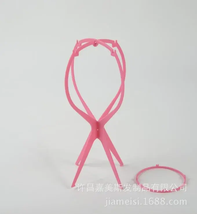 Pink Hair Extension Wig Stand for Women - Image 2