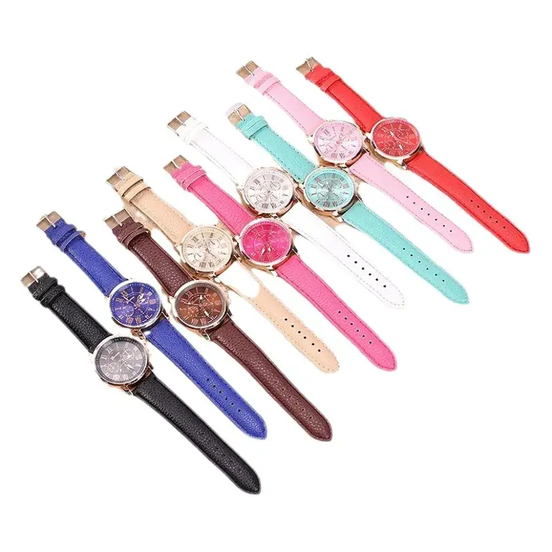 Green Three Eyes Watch for Women with Rose Gold Dial