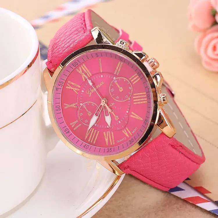 Green Three Eyes Watch for Women with Rose Gold Dial - Image 10