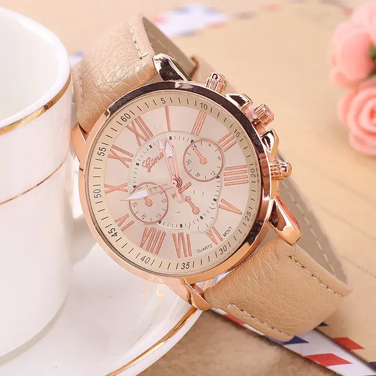 Green Three Eyes Watch for Women with Rose Gold Dial - Image 13