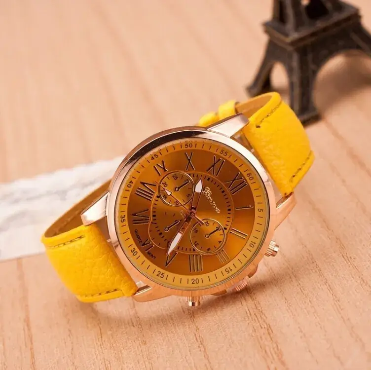 Green Three Eyes Watch for Women with Rose Gold Dial - Image 2