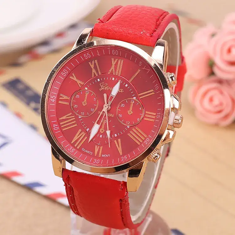 Green Three Eyes Watch for Women with Rose Gold Dial - Image 3