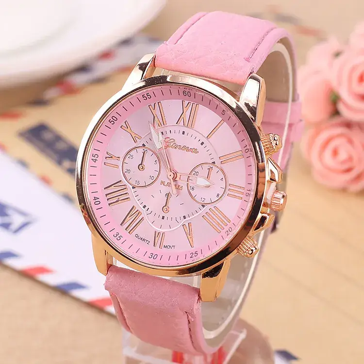 Green Three Eyes Watch for Women with Rose Gold Dial - Image 6