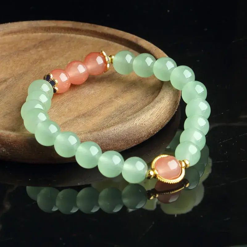 Jade Bracelets Wholesale 13mm Green Yellow Purple - Image 36