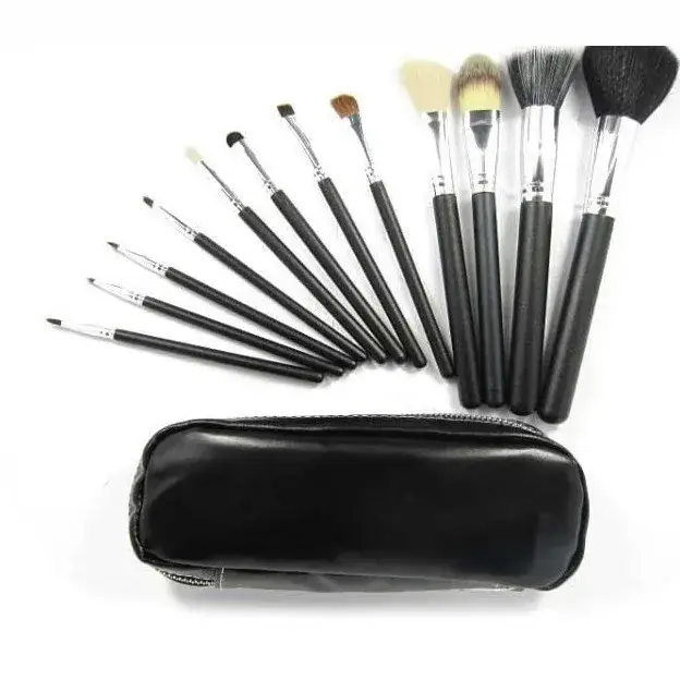 Black 14-Piece Makeup Brush Set for Beginners - Image 6
