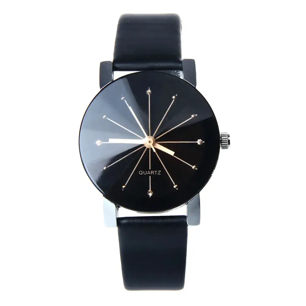 Korean Men's Women's Ray Black Dial Couple Watch - Image 7
