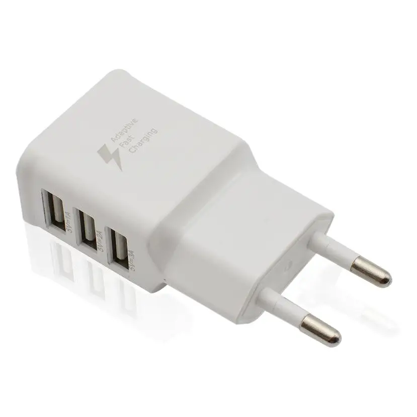 3 USB Travel Charger with European Plug