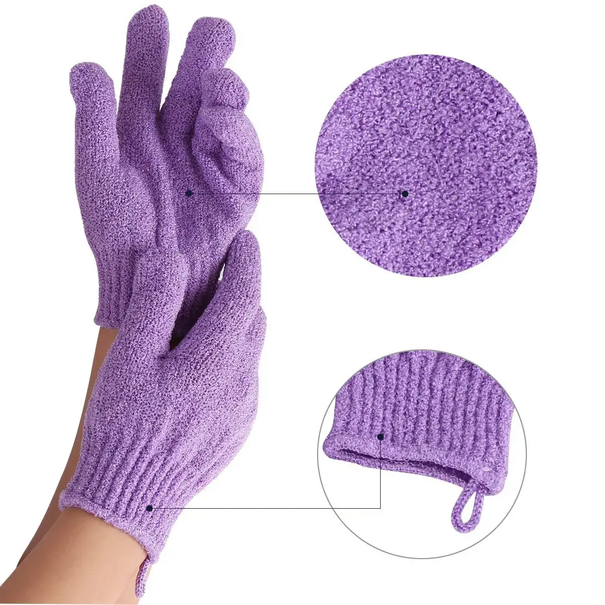 Five Finger Bath Gloves Nylon Multi Color - Image 16