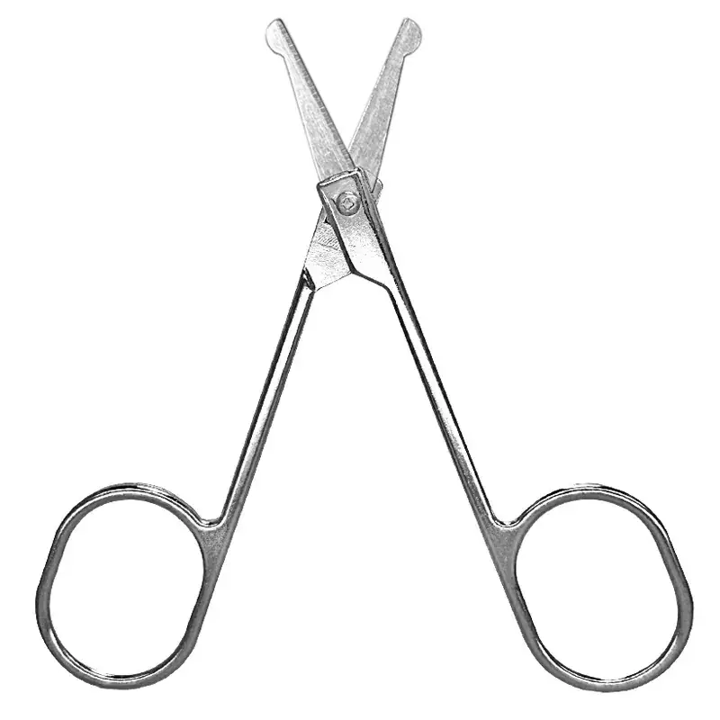 Zinc Alloy Double Eyelid Scissors 8.5cm Silver