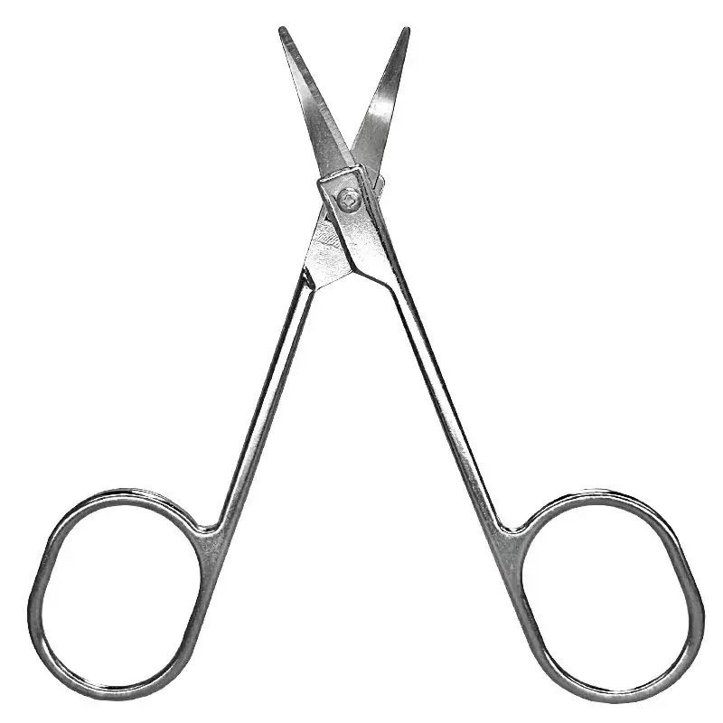 Zinc Alloy Double Eyelid Scissors 8.5cm Silver