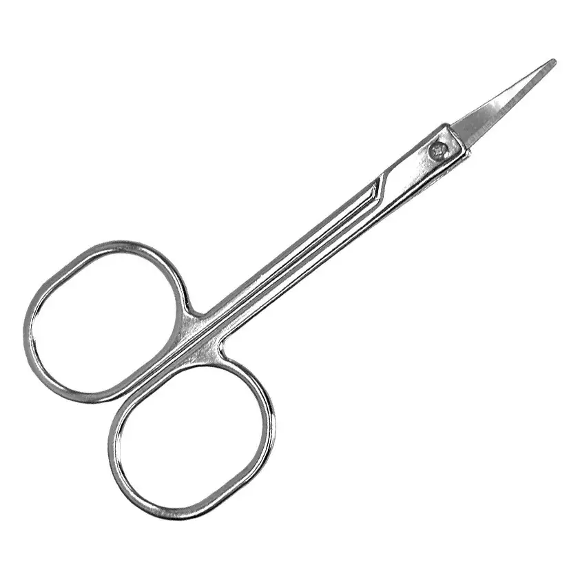 Zinc Alloy Double Eyelid Scissors 8.5cm Silver
