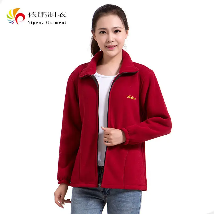 Purple Fleece Women's Jacket Double Zipmed - Image 4