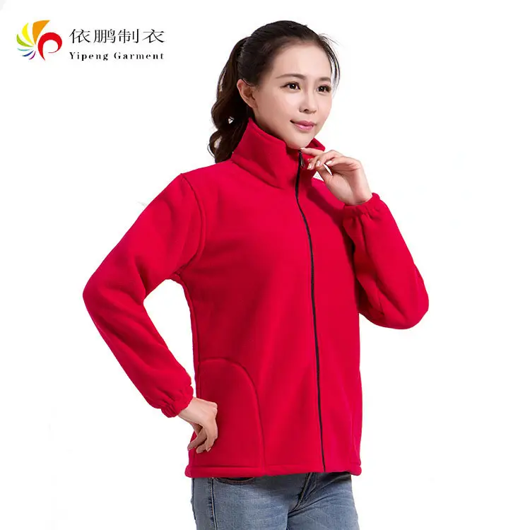 Purple Fleece Women's Jacket Double Zipmed - Image 2