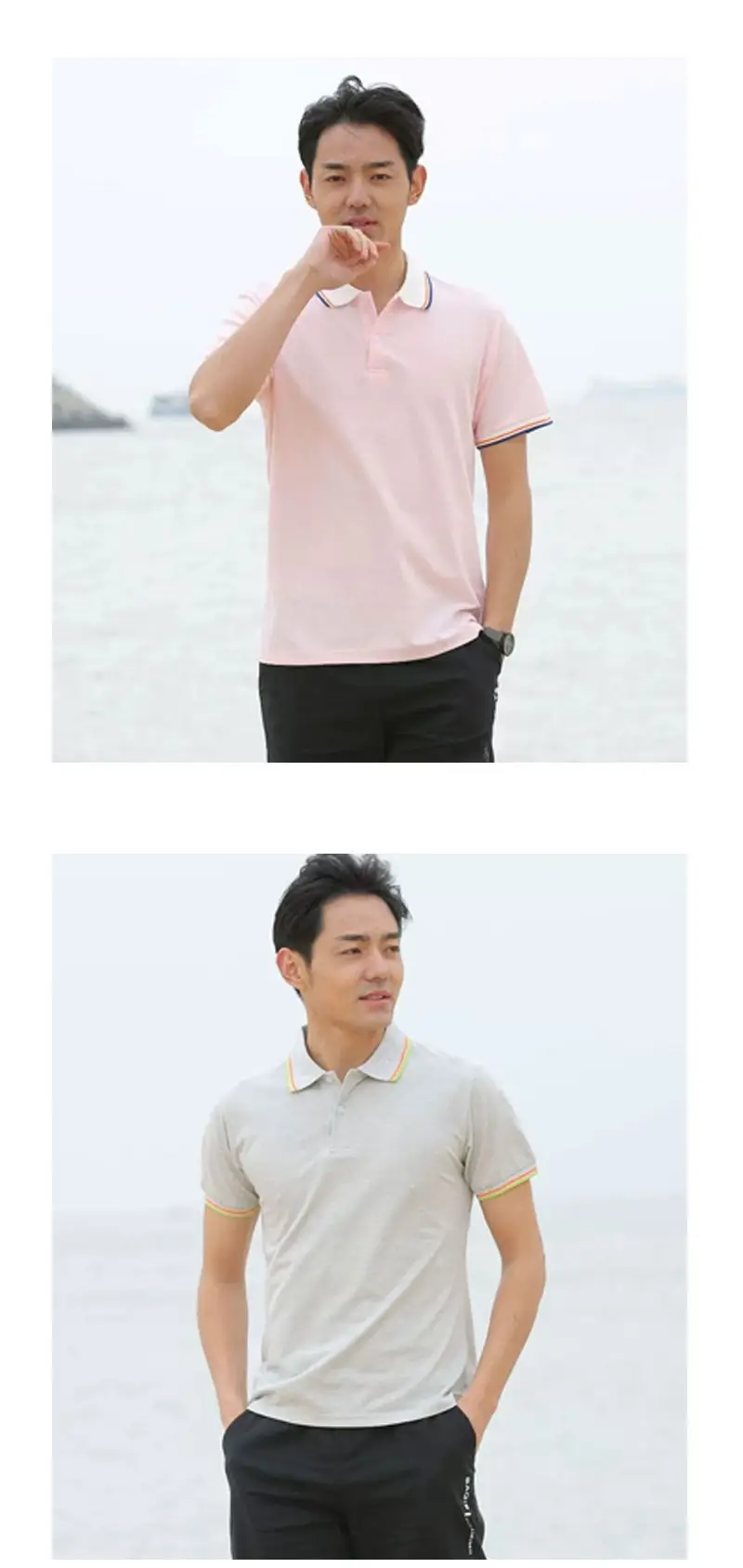 Men White Polo T-Shirt Short Sleeve Lapel — feature 11
