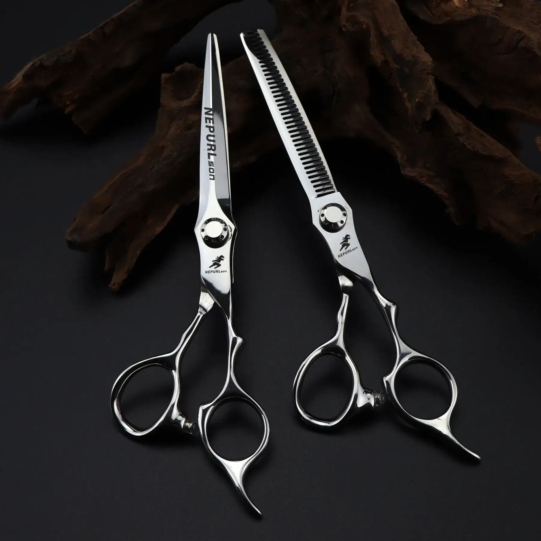 Double-sided Barber Scissors 6.0 6.5 Inch Silver - Image 4