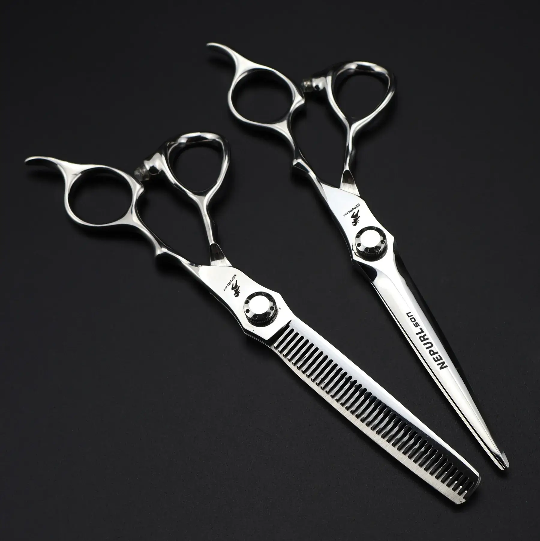 Double-sided Barber Scissors 6.0 6.5 Inch Silver - Image 5