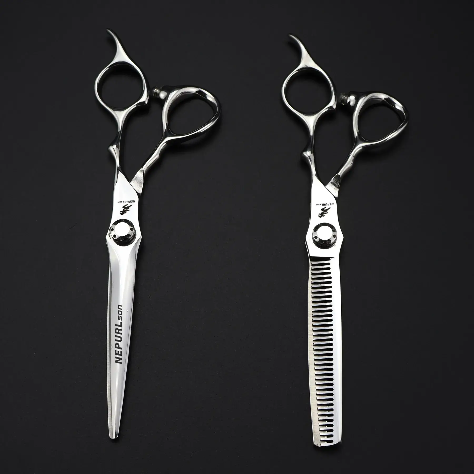 Double-sided Barber Scissors 6.0 6.5 Inch Silver - Image 6