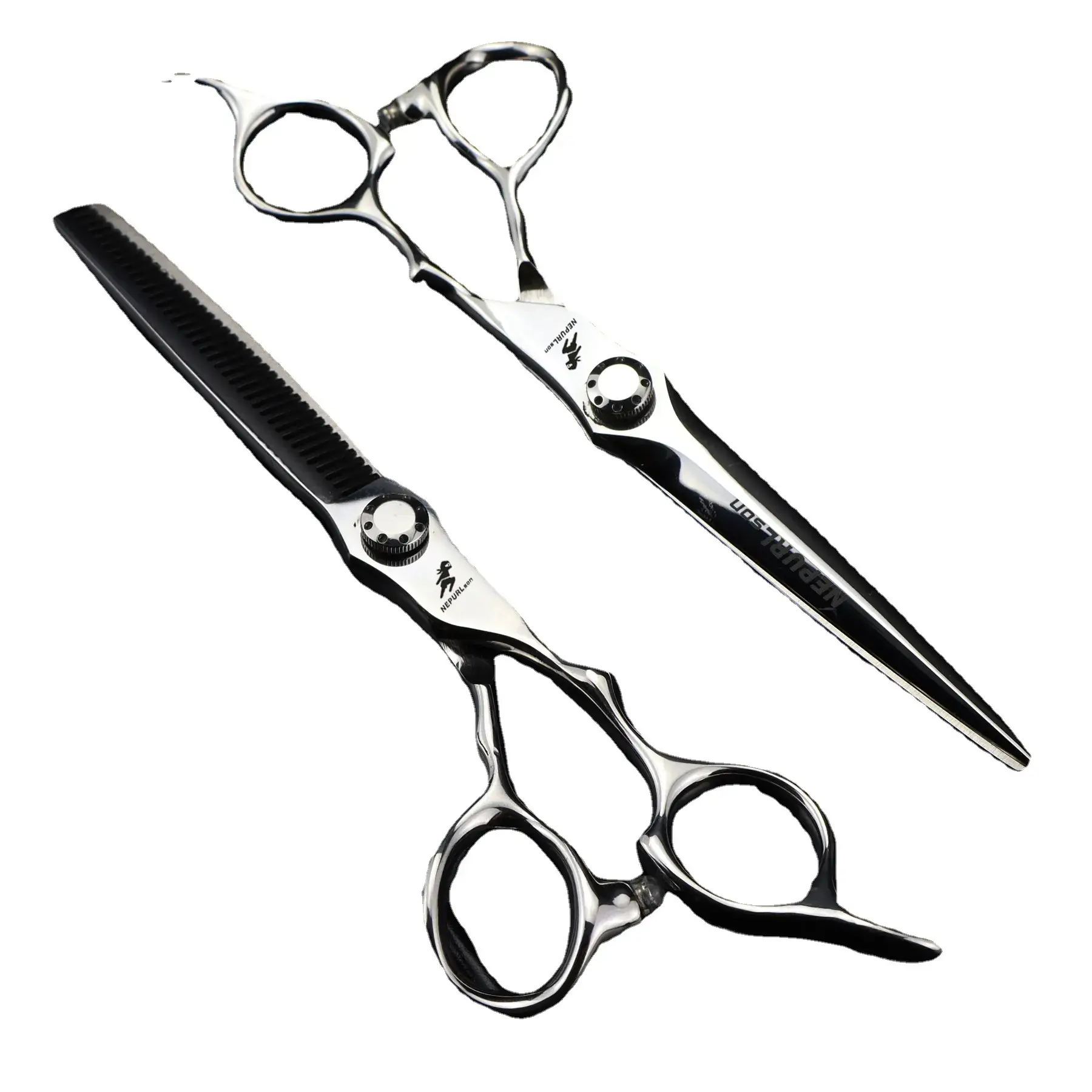 Double-sided Barber Scissors 6.0 6.5 Inch Silver - Image 7