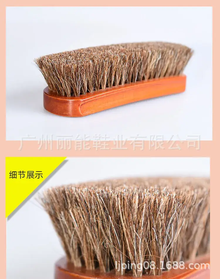 Large Solid Wood Horse Brush for Cleaning and Polishing — feature 13