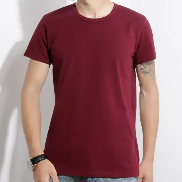 Men White V-Neck Slim Fit T-Shirt Lycra Cotton - Image 6