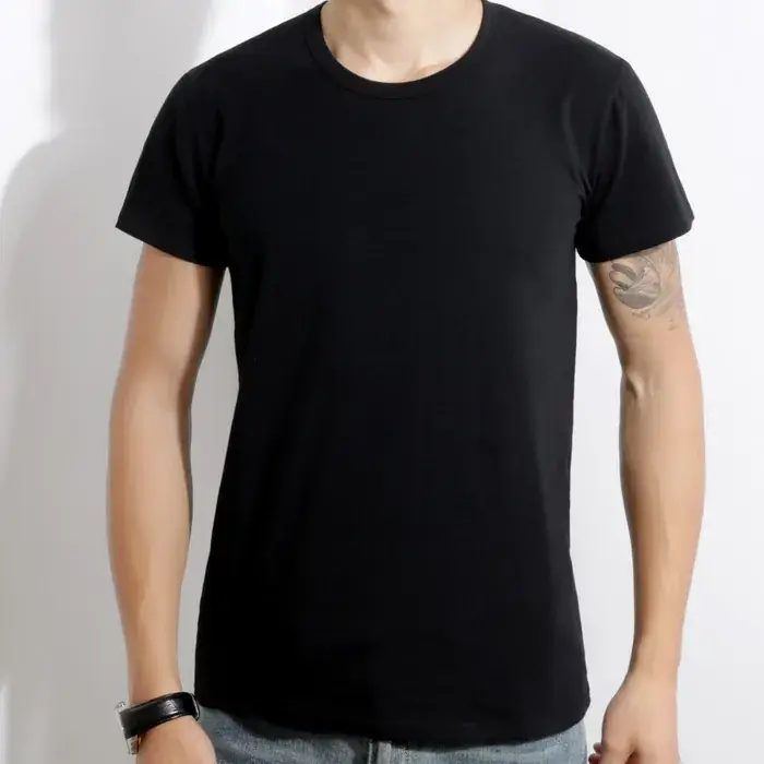 Men White V-Neck Slim Fit T-Shirt Lycra Cotton - Image 9