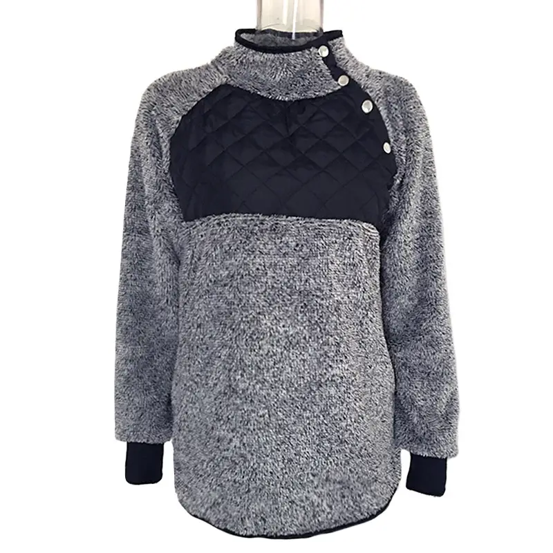 Mao Mao Rong Oblique Collar Coat Sweater 6 Size Cotton Padded 2018