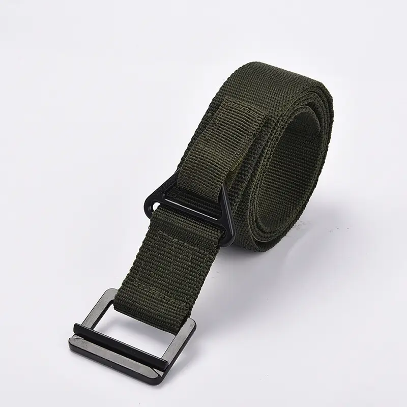 Men's Tactical Canvas Belt Black Adjustable