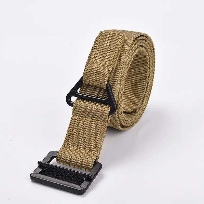 Men's Tactical Canvas Belt Black Adjustable - Image 2