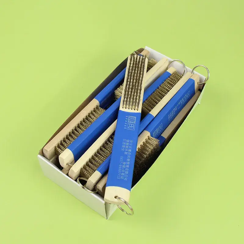 Wire Brush Cleaning Derusting Manual Tool Board Play Brush Walnut Diamond Packaging oil on cleaning brush - Image 4