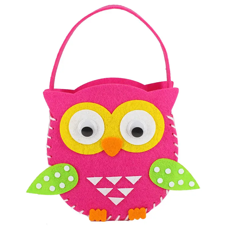 Children's Cupcake Paste Handbag Pink Non-Woven