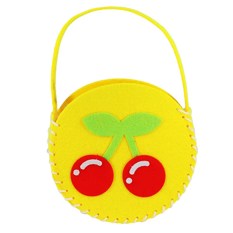 Children's Cupcake Paste Handbag Pink Non-Woven