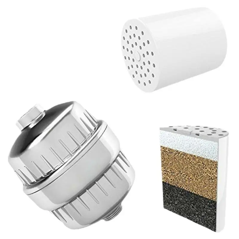 Chrome Water Filter Shower Purifier for Bathroom Use - Image 5
