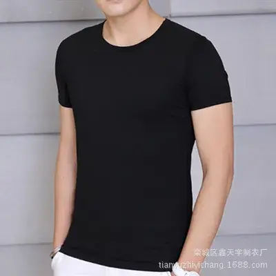 Men's Red Cotton Short Sleeve T-Shirt Summer Cool Soft - Image 8