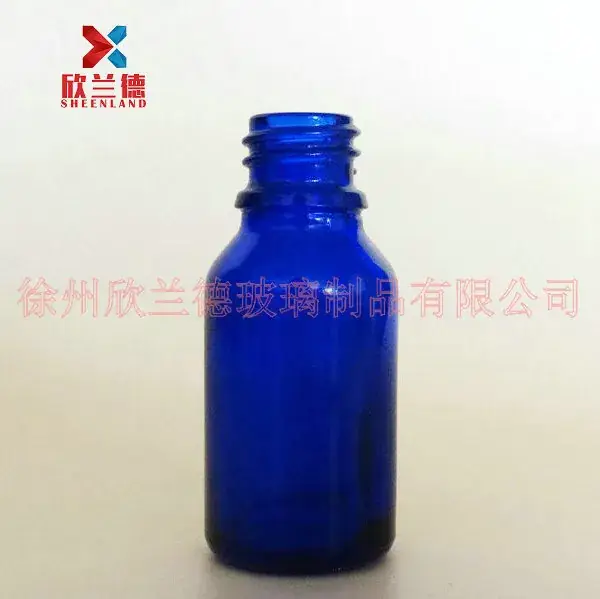 15ml Blue Essential Oil Bottle with Rubber Head Dropper - Image 2