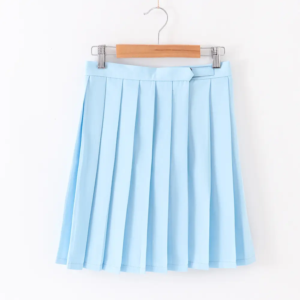 Beige Pleated Sailor Skirt Summer Wear