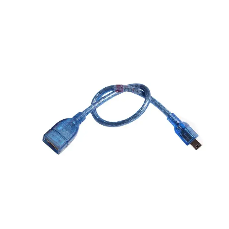 Factory Wholesale USB2.0 OTG Cable 0.3m Transparent Blue - Image 5