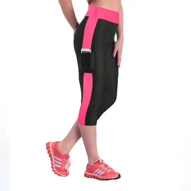 Women Blue White Yoga Leggings High Waist Elastic Sports Pants - Image 2