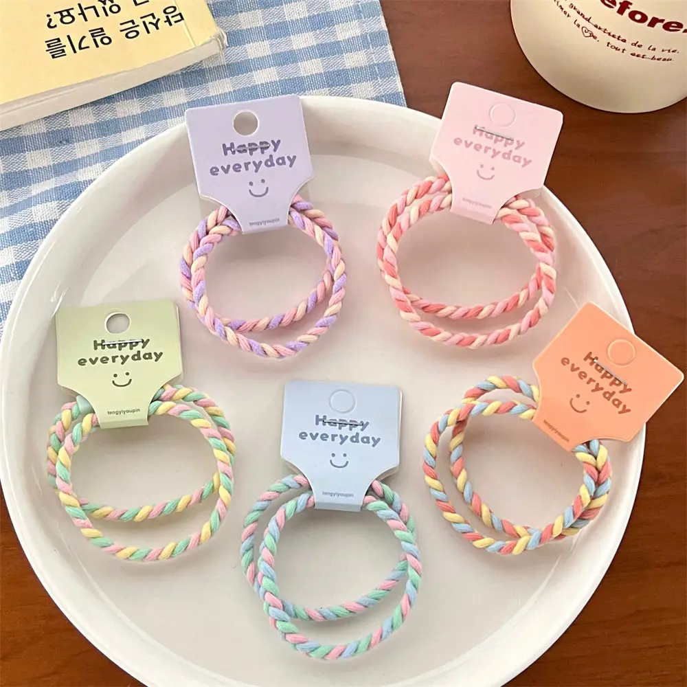 Pink Braided Hair Rope for Girls High Ponytail — feature 9
