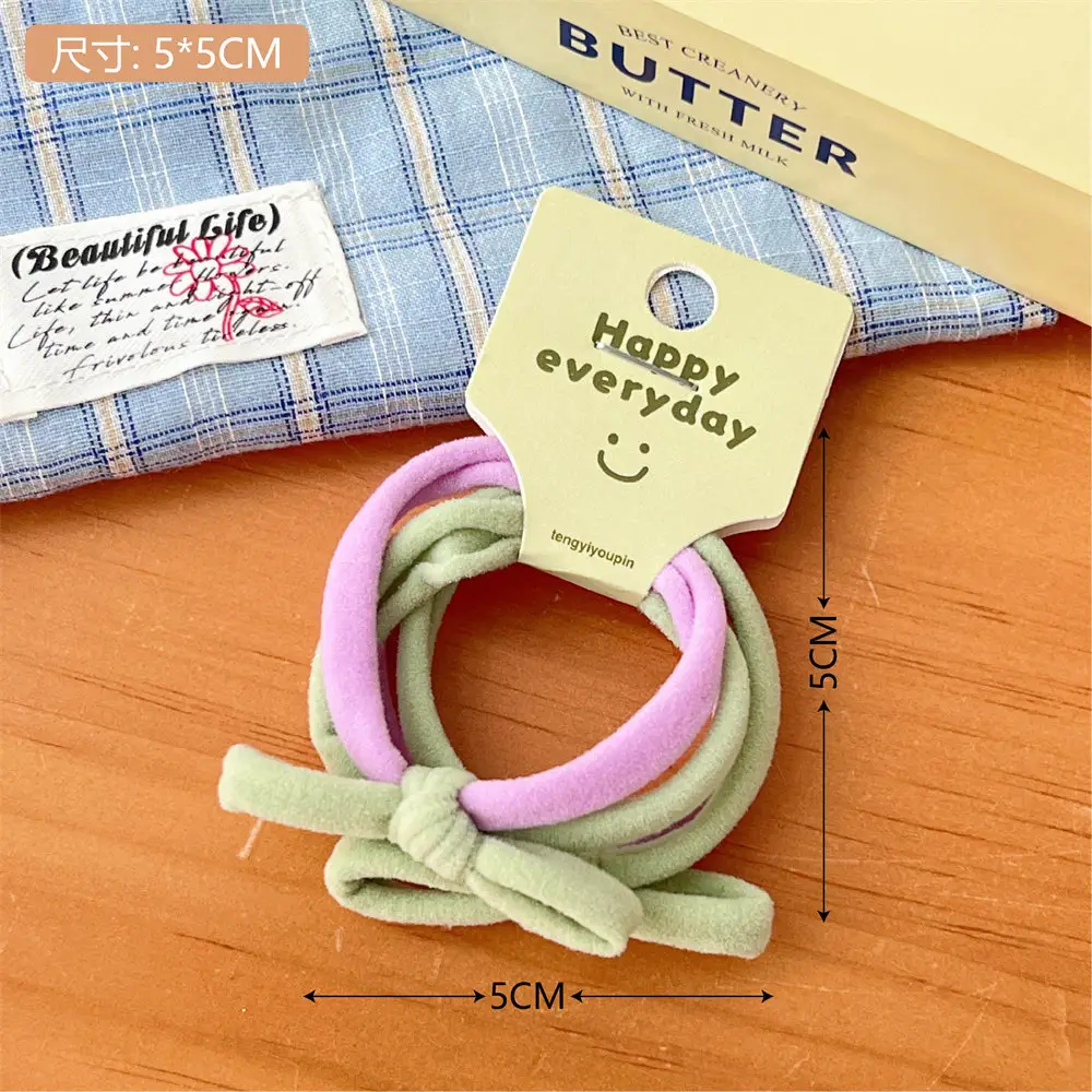 Pink Braided Hair Rope for Girls High Ponytail