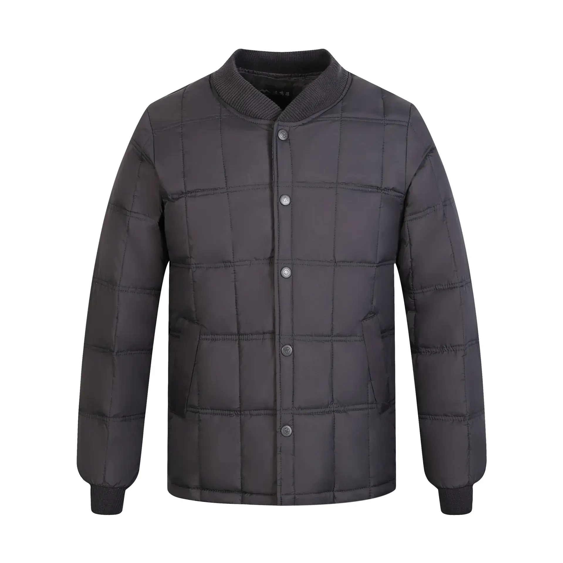 Men's Black Duck Down Jacket with Thick Inner Layer - Image 4