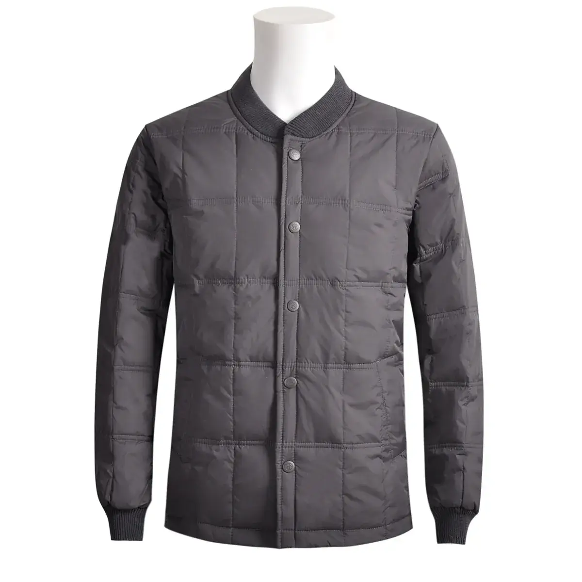 Men's Black Duck Down Jacket with Thick Inner Layer - Image 2