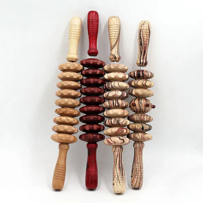 Wooden Belly Massage Wheel for Back & Neck Relief